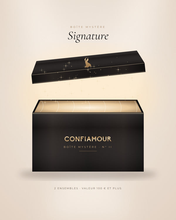 Boîte Mystère Signature Confiamour : coffret cadeau de lingerie surprise